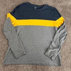 Sonoma Men's Colorblock Long Sleeve Shirt XXL